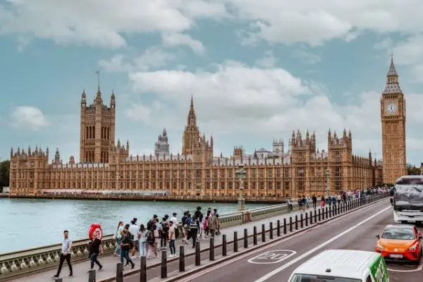 The Palace of Westminster and Big Ben from across the Thames